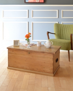 アンティーク家具 ブランケットボックス・収納ボックス パイン材のナチュラルなアンティーク家具、イギリスで見つけたブランケットボックス