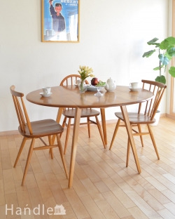 アンティーク家具 アンティークのテーブル シンプルなデザインのアーコール社、伸張式のアンティークダイニングテーブル 