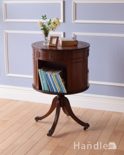 アンティーク家具 アンティークのキャビネット 英国アンティークの家具、回転する機能的なリボルビングブックケース