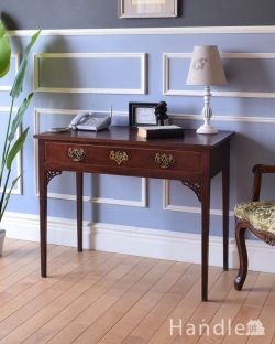 アンティーク家具 アンティークのテーブル デスクに使えるアンティーク家具、引き出し付きのコンソールテーブル