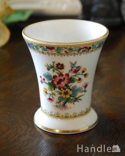 アンティーク雑貨 テーブルウェア アンティーク COALPORT（コールポート）のアンティークフラワーベース、MING ROSE（ミングローズ）