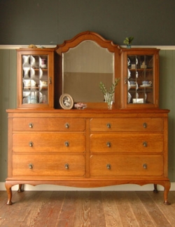 アンティーク家具  1930年代のアンティーク ミラー サイドボード