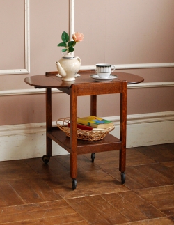 アンティーク家具  1930年代のアンティーク家具、伸張式天板のトロリー（ワゴン）