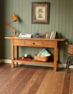 アンティーク家具  ナチュラルなアンティーク家具、パイン材のコンソールテーブル