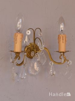 照明・ライティング ウォールライト・ウォールランプ フランスのアンティーク照明、おしゃれな壁付けシャンデリア(E17シャンデリア球付）