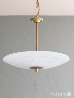 照明・ライティング シャンデリア アンティークのおしゃれな照明、イギリスで見つけたハンギングボウル（3灯）（Ｅ17シャンデリア球付）