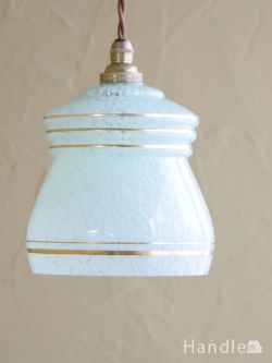 イギリスのアンティーク照明、アールデコデザインがおしゃれなガラスシェード(コード・シャンデリア電球・ギャラリーなし)(k-5595-z)