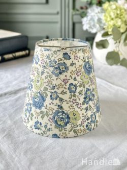 照明おしゃれ 電球傘 リバティプリントのおしゃれなシェード、HandleオリジナルのクリップシェードFelicite(フェリシテ・ブルー)
