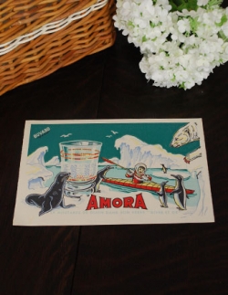 アンティーク雑貨  フランスから届いたAMORAのビュバー　アンティークのカード　