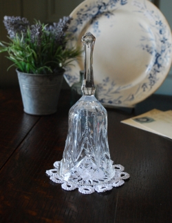 アンティーク雑貨 アンティークベル きらきら輝くガラスのディナーベル、アンティークプレスドグラス