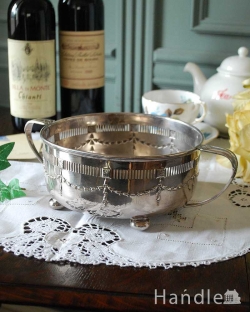 アンティーク雑貨 テーブルウェア アンティーク 英国の銀食器、Mappin&Webb(マッピン&ウェッブ)アンティークシルバーのボールコンポート