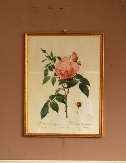 アンティーク雑貨  1940年代のアンティーク 絵画（ピンク）