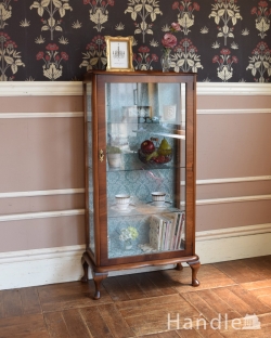 アンティーク家具 アンティークのキャビネット 英国スタイルのアンティーク家具、コンパクトなショーケース（ガラスキャビネット）