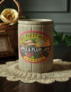 アンティーク雑貨 アンティーク ジャムポット「APPLE&PLUM JAM」