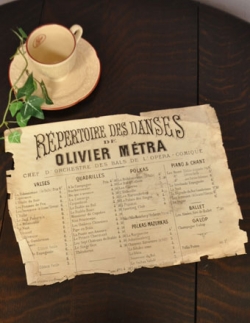 アンティーク雑貨  アンティーク雑貨　 楽譜　Olivier Metra（オリヴィエ・メトラ）