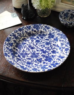 インテリア雑貨 プレート皿 英国バーレイ社の食器、ブルーアーデンのプレートL 26.5cm