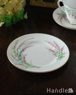 アンティーク雑貨 アンティーク食器 ヒースの花がデザインされたアンティークプレート(Bell Heather)