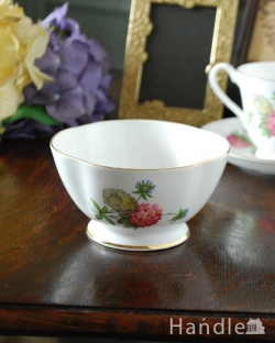 アンティーク雑貨 アンティーク食器 色とりどりの紫陽花が咲きほこるアンティークシュガーポット(Windsor)
