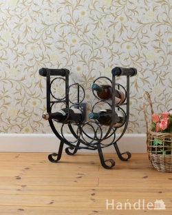 アンティーク家具 その他 アンティーク家具 持ち運びもしやすいフランスからのアンティークマガジンラック（ワインラック） 