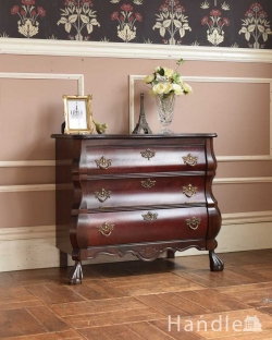 アンティーク家具 アンティークのチェスト アンティークの素敵なフレンチ家具、美しいウォルナット材のチェスト