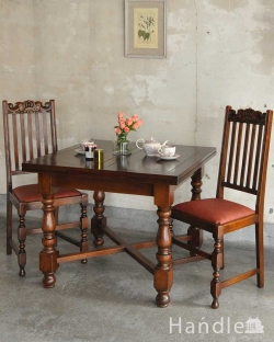 アンティーク家具 アンティークのテーブル 美しい英国のアンティーク家具、３ＷＡＹでサイズが変えられるドローリーフテーブル（伸張式テーブル）