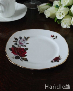 アンティーク雑貨 アンティーク食器 Colclough（コルクラフ）の薔薇がエレガントなアンティークプレート