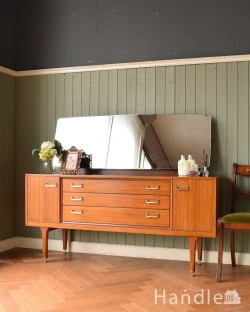 アンティーク家具 アンティークのドレッサー 北欧スタイルのミラー付きヴィンテージ家具、収納力抜群のG-PLANのドレッサー