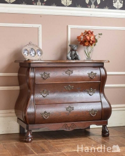 アンティーク家具 アンティークのチェスト 南仏プロヴァンスのアンティーク家具、大人色のアンティークチェスト(コモード)