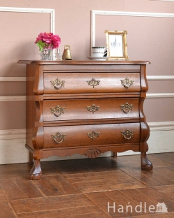 アンティーク家具 アンティークのチェスト 南フランススタイルのアンティーク家具、大活躍してくれる小ぶりな３段チェスト（コモード）