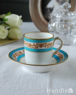 アンティーク雑貨 アンティーク食器 アンティーク　コーヒーカップ＆ソーサー　クラウンスタッフォードシャー