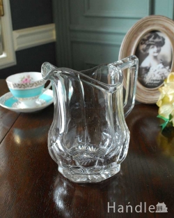 アンティーク雑貨 デカンタ・カラフェ アンティーク ワンランク上の食卓を演出する、アンティークプレスドグラスのレモネードジャグ（ピッチャー）
