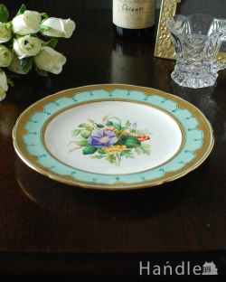 アンティーク雑貨 アンティーク食器 繊細な筆遣いで描かれたアンティークプレート(ミントン)