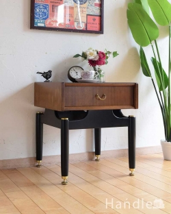 アンティーク家具 アンティークのチェスト 寝室で使えるヴィンテージ家具、G-planのサイドテーブル （Tola＆Blackシリーズ）