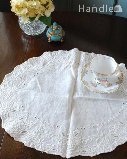 インテリア雑貨  フランスから届いたCoquecigruesのプレイスマット Ovale Valse　ROSE Poudre