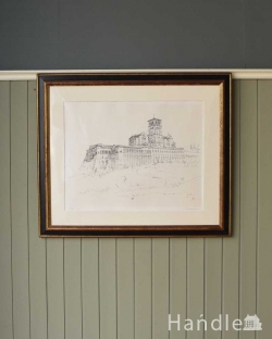 アンティーク雑貨 アンティーク額縁・ポスター アンティークアートフレーム（アッシジのサン・フランチェスコ聖堂）