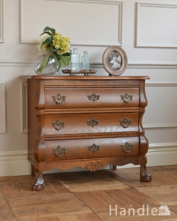アンティーク家具 アンティークのチェスト 南フランススタイルの優雅なアンティーク家具、どこにでも置ける小さな3段チェスト