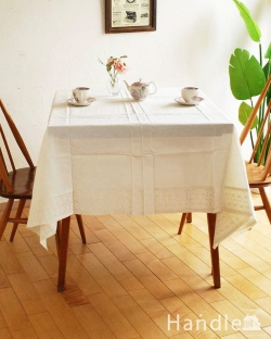 インテリア雑貨 ランチョンマット・クロス コントワール・ドゥ・ファミーユのテーブルクロス (アデリー/ＩＶ)160×160