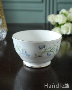 アンティーク雑貨 アンティーク食器 ダッチェス DUCHESS (Harebell )のブルーのお花がキレイなアンティークシュガーボウル