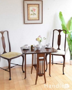 アンティーク家具 アンティークのテーブル 優雅なアンティーク英国サザーランドテーブル、伸張式のゲートレッグテーブル