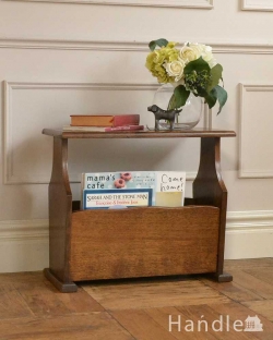 アンティーク家具 マガジンラックおしゃれ サイドテーブルにもなる便利なマガジンラック、フランスのアンティーク家具