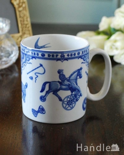 アンティーク雑貨 アンティーク食器 スポード窯のエドワーディアンチャイルドフッドのアンティークマグカップ（SPODE）