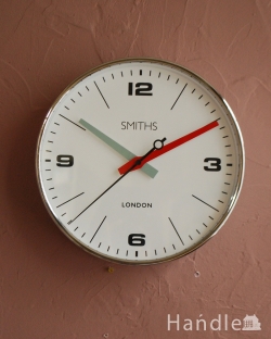 インテリア雑貨 時計 壁掛け イギリスSmithsスミス社の壁掛け時計　DRAKE(電池セット)