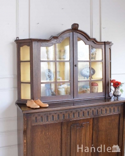 アンティーク家具 アンティークのキャビネット アンティークの小さなガラスのキャビネット、フランスから届いた壁付け家具
