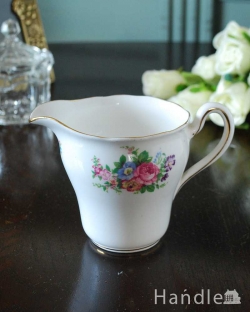 アンティーク雑貨 アンティーク食器 お花のブーケが華やかなアンティーク雑貨、Colclough （コルクラフ）のミルクポット