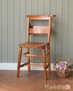 アンティークチェア・椅子 チャーチチェア イギリスで見つけた聖書箱付きのアンティークチャーチチェア