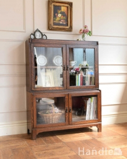 アンティーク家具 アンティークのキャビネット 英国アンティークのスタッキングブックケース、イギリスで見つけたオーク材の本棚