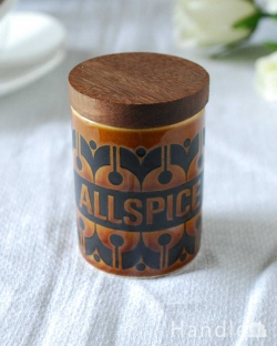 アンティーク雑貨 アンティーク食器 英国ホーンジー社の陶器のスパイスポット(ALLSPICE)