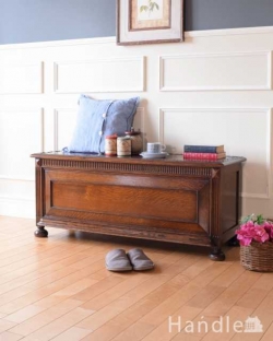 アンティーク家具 ブランケットボックス・収納ボックス 便利に使える英国アンティーク収納家具、ブランケットボックス(ブランケットチェスト)