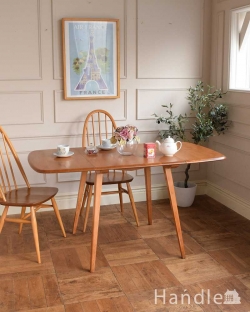 アンティーク家具 アンティークのテーブル 3パターンのサイズ展開可能、アーコール社のヴィンテージ家具ドロップリーフテーブル