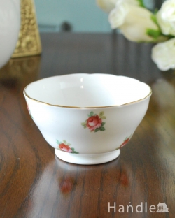 アンティーク雑貨 アンティーク食器 Adderley(アドレイ)窯の陶磁器、バラの花のシュガーボウル
